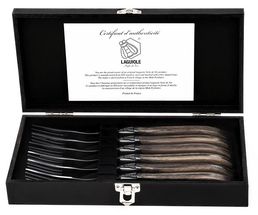 Laguiole Style de Vie Steak Forks Luxury Line Olive Wood 6 Pieces