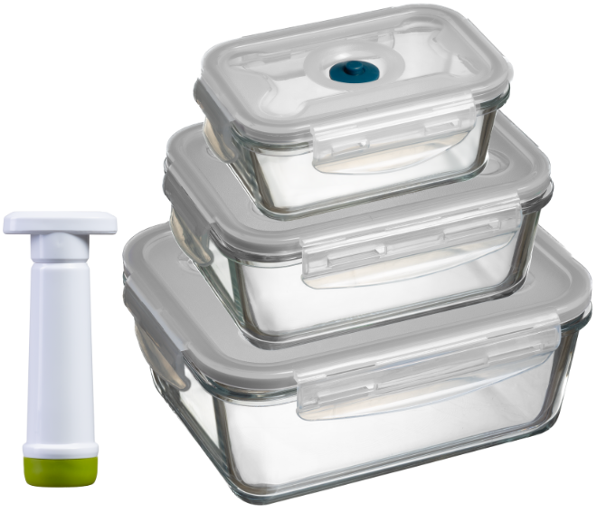 Vacuum Food Storage Container - Square - 50cl - Ibili - Meilleur du Chef