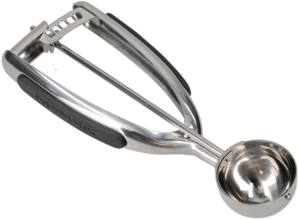 KitchenAid ice cream scoop black handle stainless steel